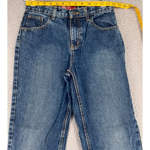 Arizona Jeans Relaxed Youth Boys Dark Wash Denim Jeans Size 16 Regular - Picture 2 of 11